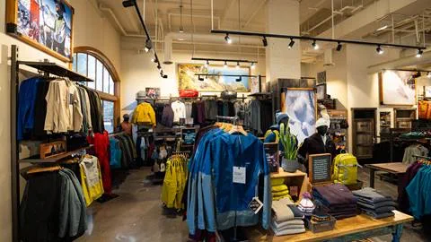 Inside of Patagonia store.